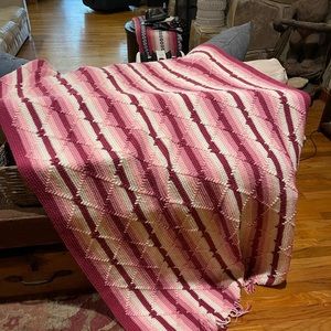 Beautiful handmade Afghan / pink blend / soft / no stains or holes